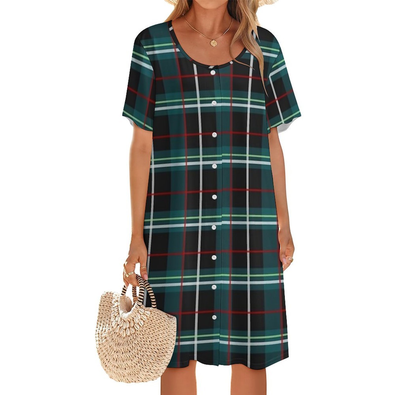 Korean Style A Line Shirt Dress - Modèle de robe « First Wave