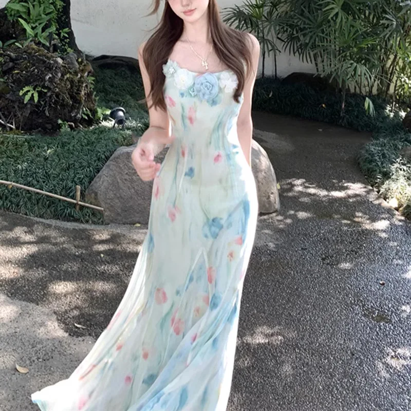 French Vintage Floral Midi Dress - Kawaii – robe mi-longue japonaise en