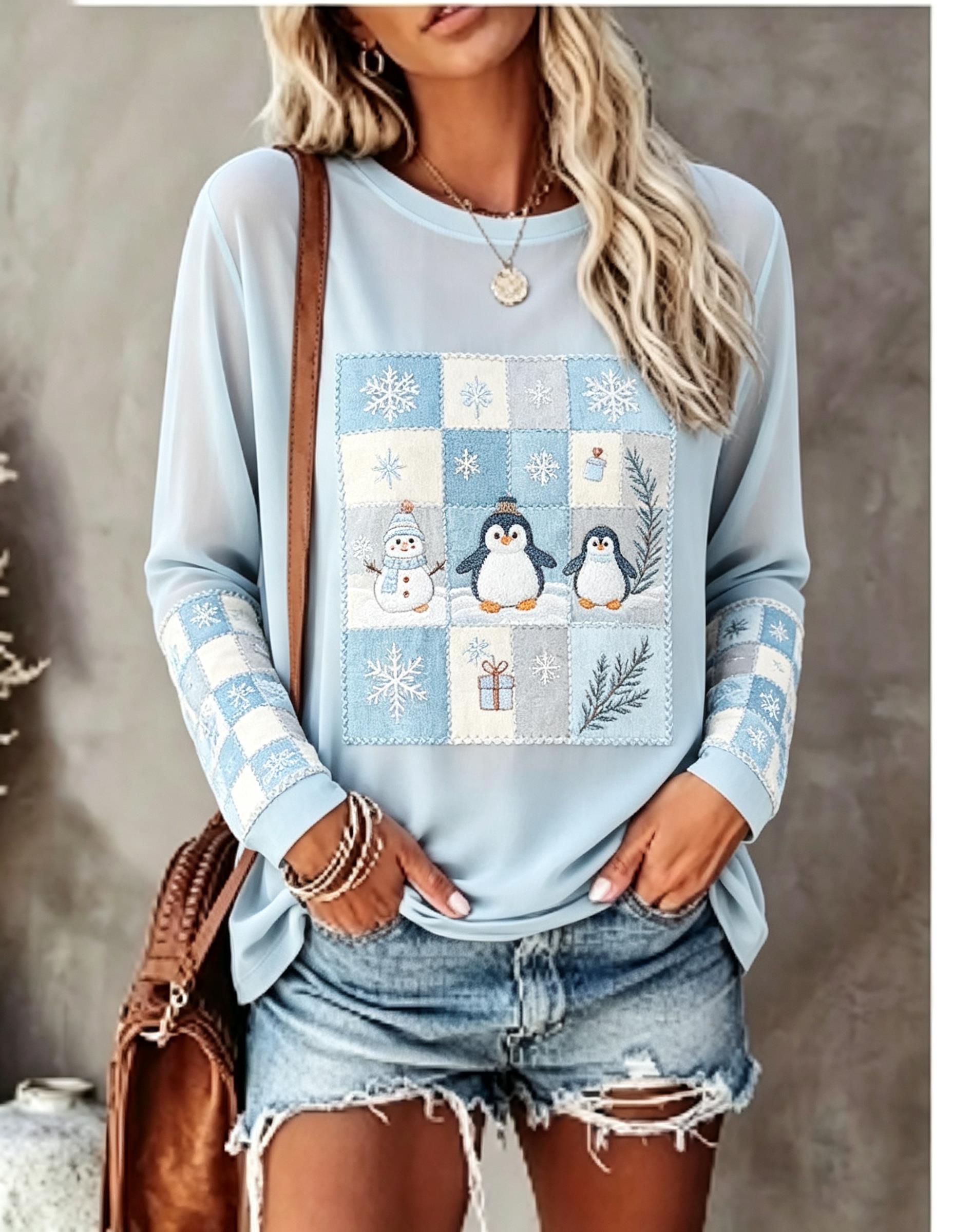 Blouses - T-shirt à manches longues pour femmes,