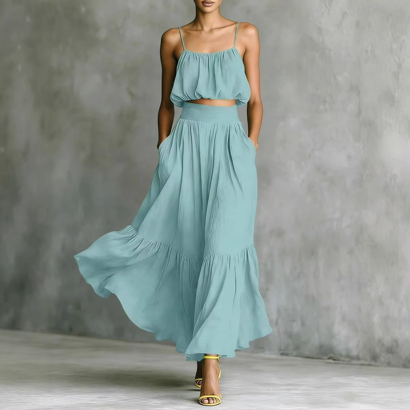 Ensemble 2 pièces d'été pour f - Boho Summer Beach Maxi Dress avis et prix