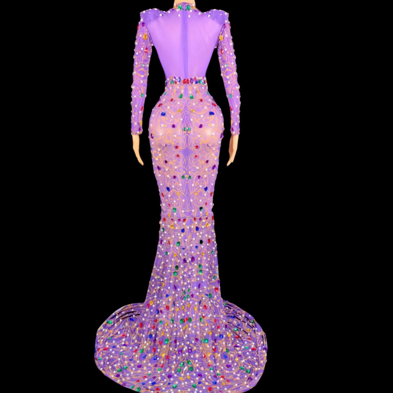 Strass scintillants violet rob - Sparkly Rhinestone Club Party Dress avis et prix