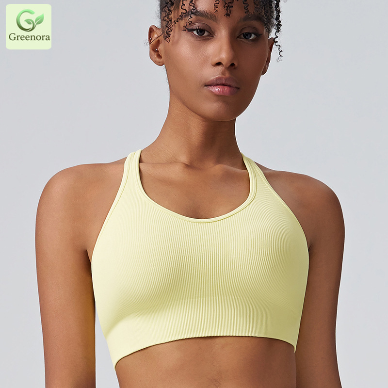 Soutien-gorge de sport côtelé  - Seamless Ribbed Workout Tank Top avis et prix