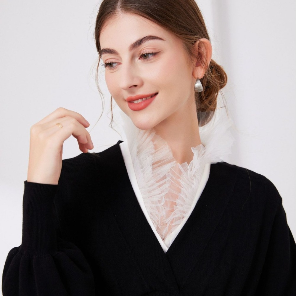 Col Faux en Fil Mélangé en For - Tops avis et prix