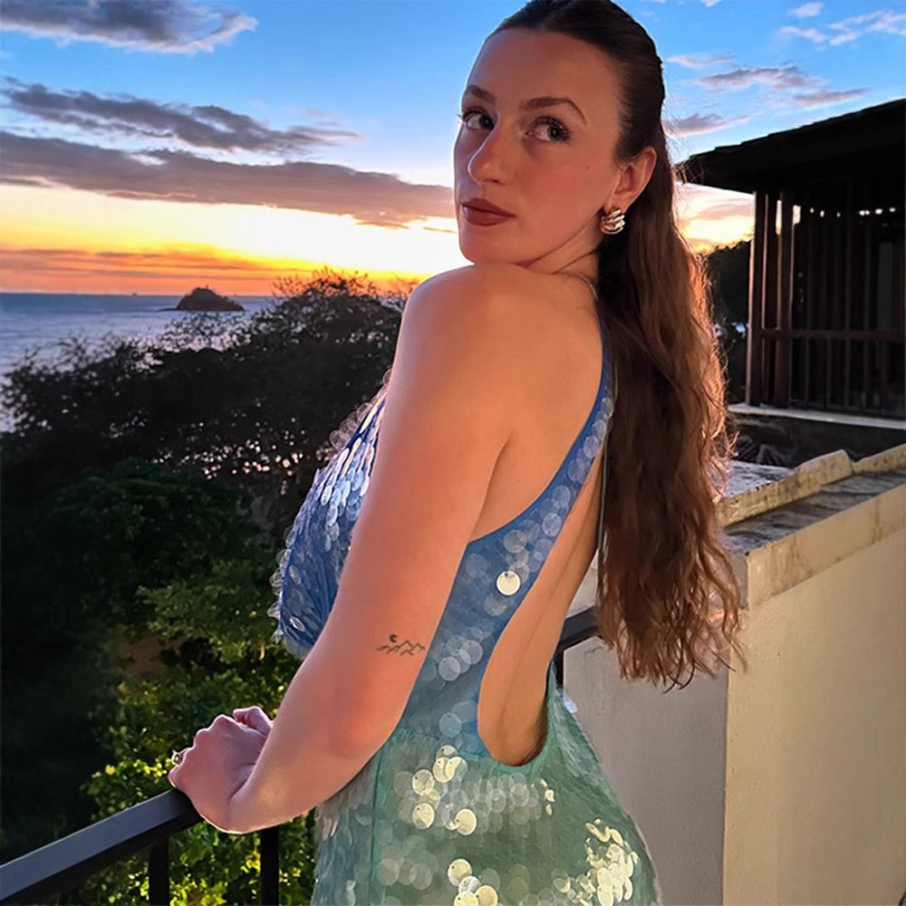 Robe Halter Y2K à Paillettes e - Y2K Backless Halter Mini Dress avis et prix