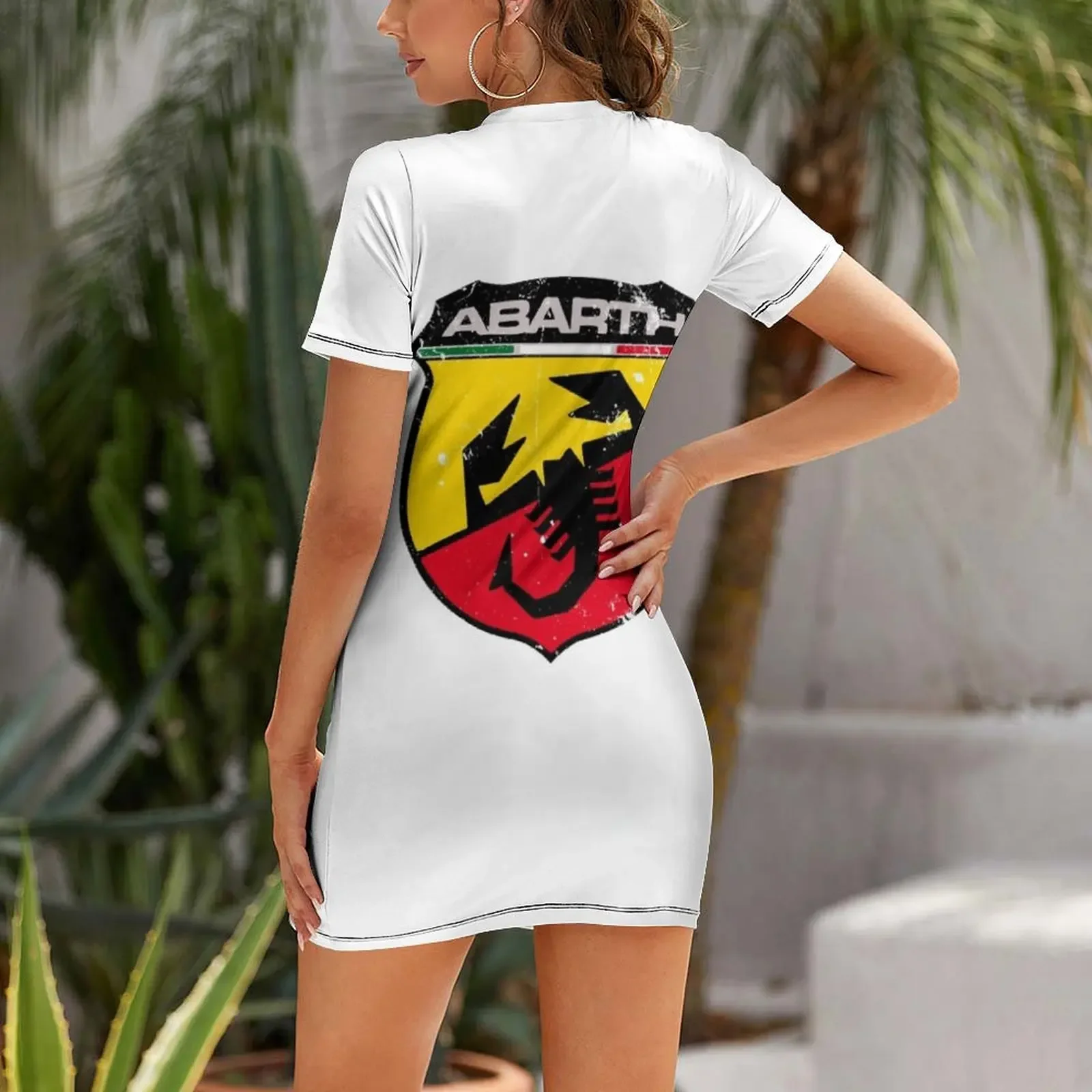 T-shirt classique Abarthlogo,  - Korean Style A Line Shirt Dress avis et prix