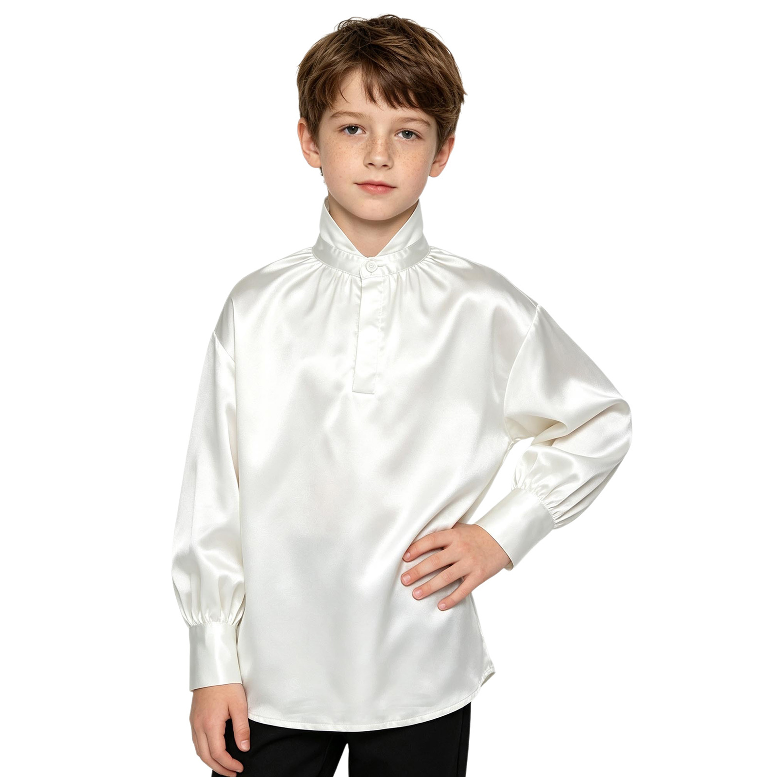 Chemise en satin de style médi - Tops avis et prix